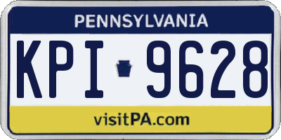 PA license plate KPI9628