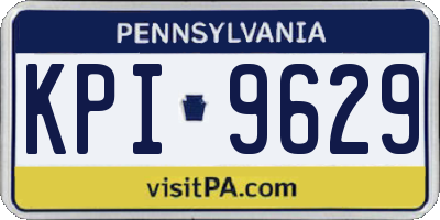 PA license plate KPI9629