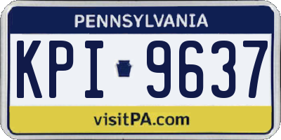 PA license plate KPI9637