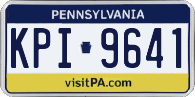 PA license plate KPI9641