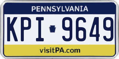 PA license plate KPI9649