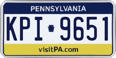 PA license plate KPI9651