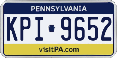 PA license plate KPI9652
