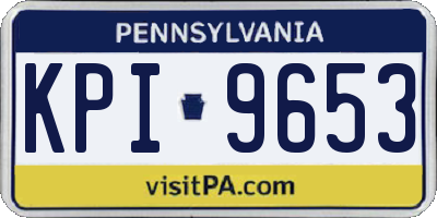 PA license plate KPI9653