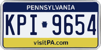 PA license plate KPI9654