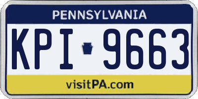 PA license plate KPI9663