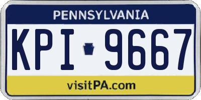 PA license plate KPI9667