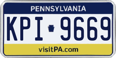 PA license plate KPI9669