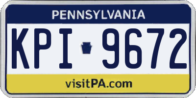 PA license plate KPI9672