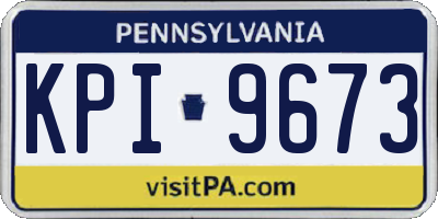PA license plate KPI9673