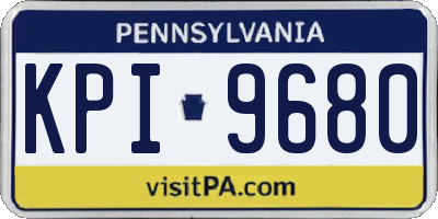 PA license plate KPI9680