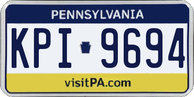 PA license plate KPI9694