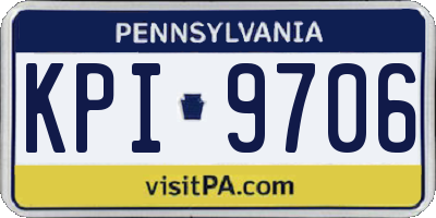 PA license plate KPI9706