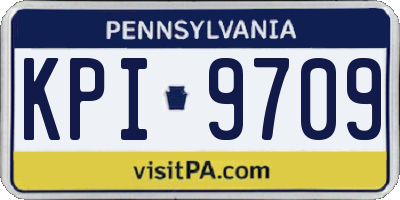 PA license plate KPI9709