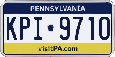 PA license plate KPI9710