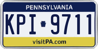PA license plate KPI9711