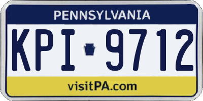 PA license plate KPI9712