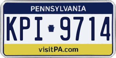 PA license plate KPI9714