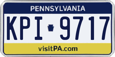 PA license plate KPI9717