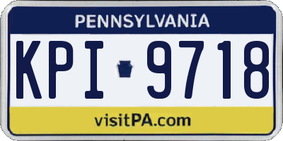 PA license plate KPI9718