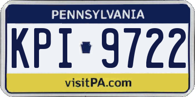 PA license plate KPI9722