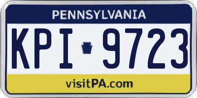 PA license plate KPI9723