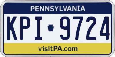 PA license plate KPI9724