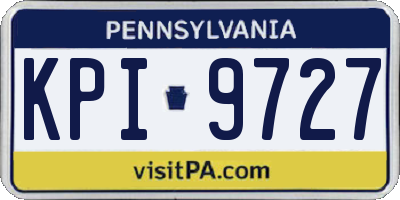 PA license plate KPI9727
