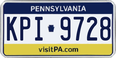 PA license plate KPI9728
