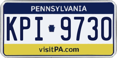 PA license plate KPI9730