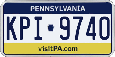 PA license plate KPI9740