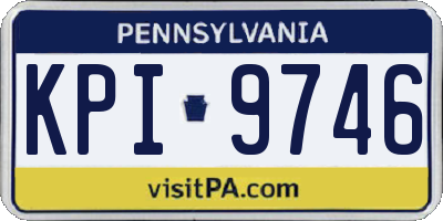 PA license plate KPI9746