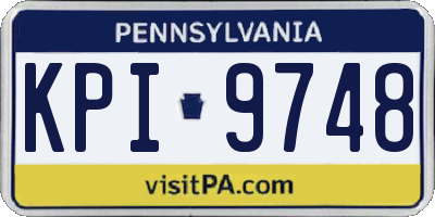 PA license plate KPI9748