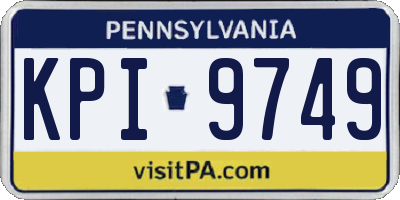 PA license plate KPI9749