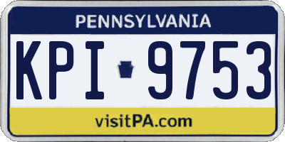 PA license plate KPI9753