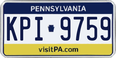 PA license plate KPI9759