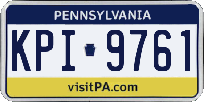 PA license plate KPI9761