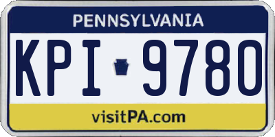 PA license plate KPI9780