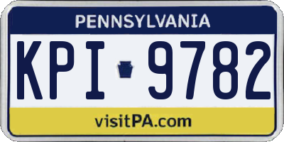 PA license plate KPI9782