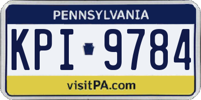 PA license plate KPI9784