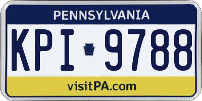 PA license plate KPI9788