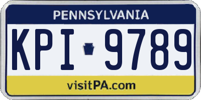 PA license plate KPI9789