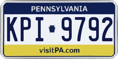 PA license plate KPI9792