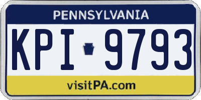 PA license plate KPI9793