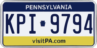 PA license plate KPI9794