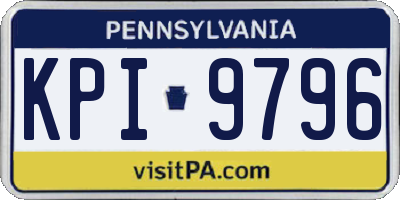 PA license plate KPI9796
