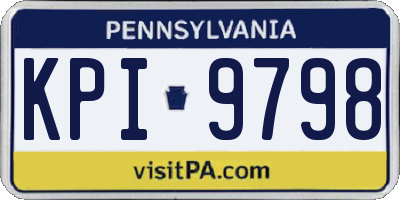 PA license plate KPI9798