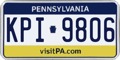 PA license plate KPI9806