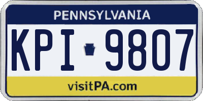 PA license plate KPI9807
