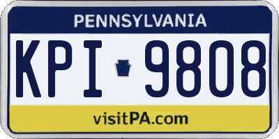 PA license plate KPI9808